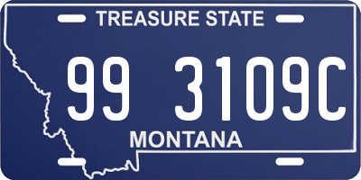 MT license plate 993109C