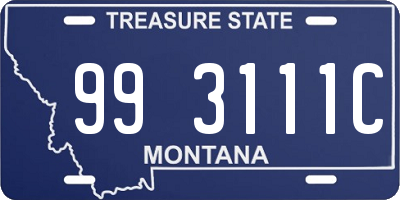 MT license plate 993111C