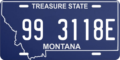 MT license plate 993118E