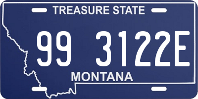 MT license plate 993122E