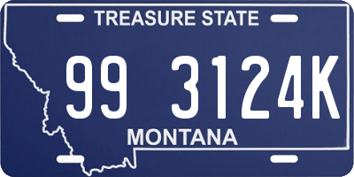MT license plate 993124K