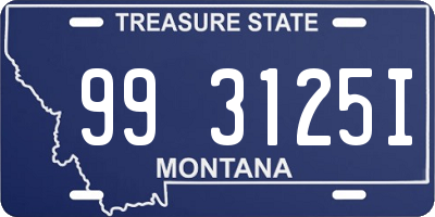 MT license plate 993125I