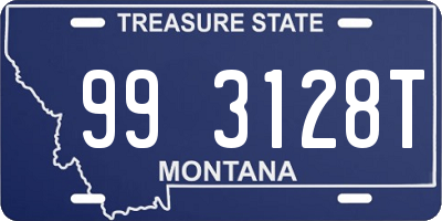 MT license plate 993128T