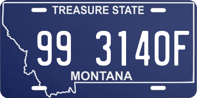 MT license plate 993140F