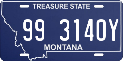 MT license plate 993140Y