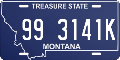 MT license plate 993141K