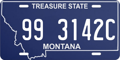 MT license plate 993142C