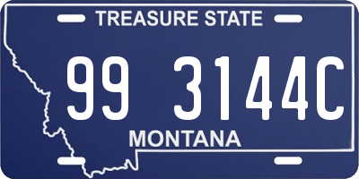 MT license plate 993144C