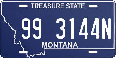 MT license plate 993144N