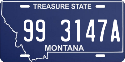 MT license plate 993147A