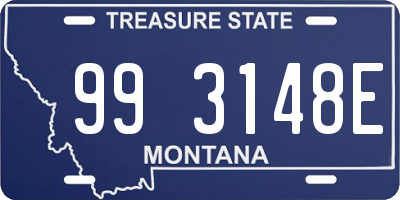 MT license plate 993148E