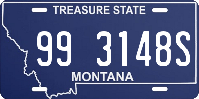 MT license plate 993148S