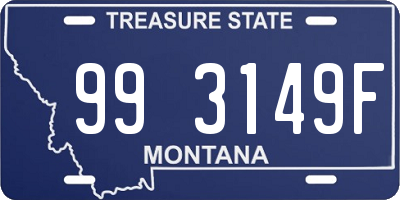 MT license plate 993149F