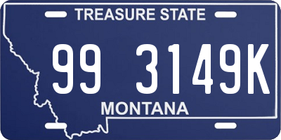 MT license plate 993149K