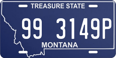 MT license plate 993149P