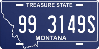 MT license plate 993149S