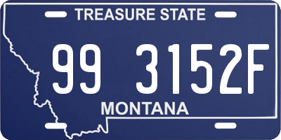 MT license plate 993152F