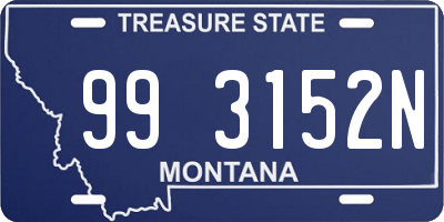 MT license plate 993152N