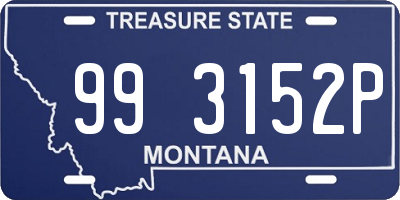 MT license plate 993152P