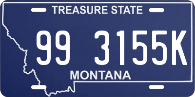 MT license plate 993155K