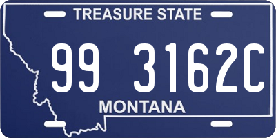 MT license plate 993162C