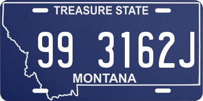 MT license plate 993162J