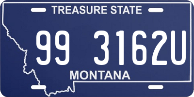 MT license plate 993162U