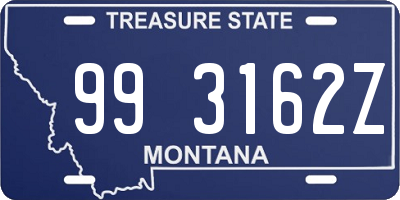 MT license plate 993162Z