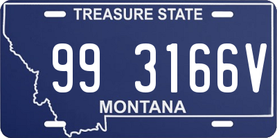 MT license plate 993166V