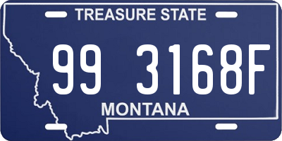 MT license plate 993168F