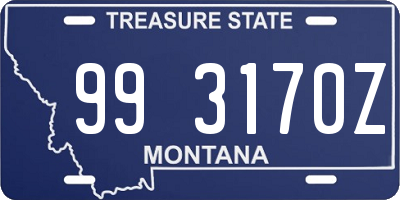 MT license plate 993170Z