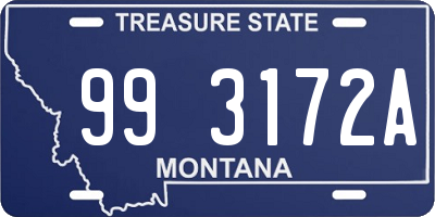 MT license plate 993172A