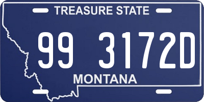 MT license plate 993172D