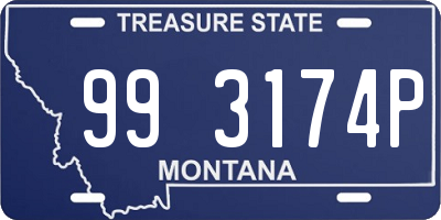 MT license plate 993174P