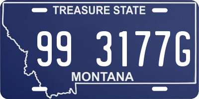 MT license plate 993177G