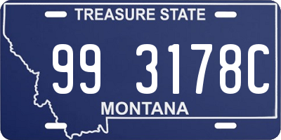 MT license plate 993178C