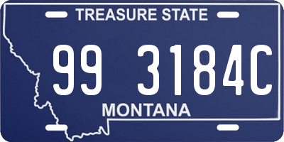 MT license plate 993184C