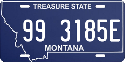 MT license plate 993185E