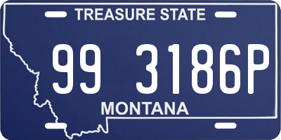 MT license plate 993186P