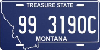 MT license plate 993190C