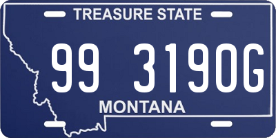 MT license plate 993190G