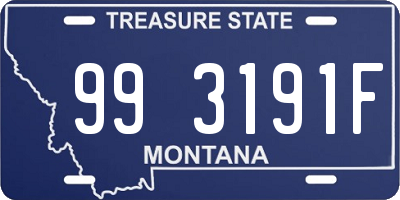 MT license plate 993191F