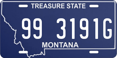 MT license plate 993191G