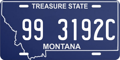 MT license plate 993192C