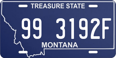 MT license plate 993192F