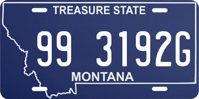 MT license plate 993192G