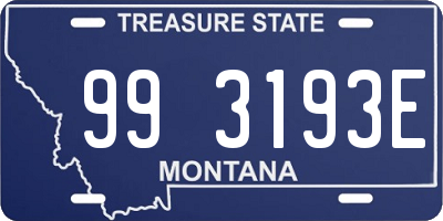 MT license plate 993193E