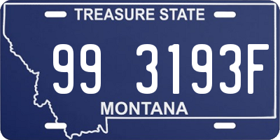 MT license plate 993193F