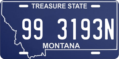 MT license plate 993193N