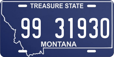 MT license plate 993193O